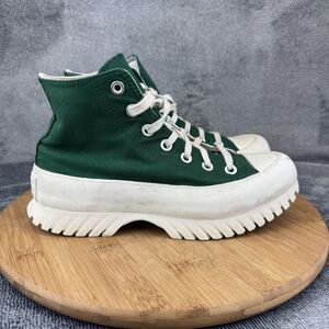 Converse Run Star Hike Shoes Womens Size 7 Green White Platform High Top